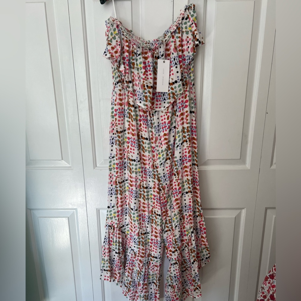 NWOT Sleeveless Jump Dot Print Jumpsuit size Large